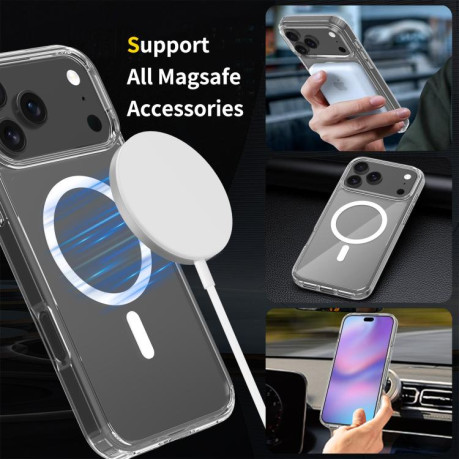 Акриловый противоударный чехол Magsafe Scratchproof Acrylic TPU для iPhone 17 Pro Max - прозрачный