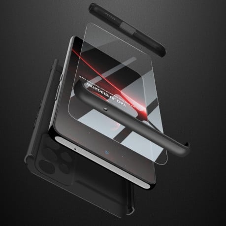 3D чехол GKK Three Stage Splicing Full Coverage на Samsung Galaxy A53 - черный