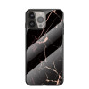 Скляний чохол Marble Pattern для iPhone 13 Pro Max - Golden Black