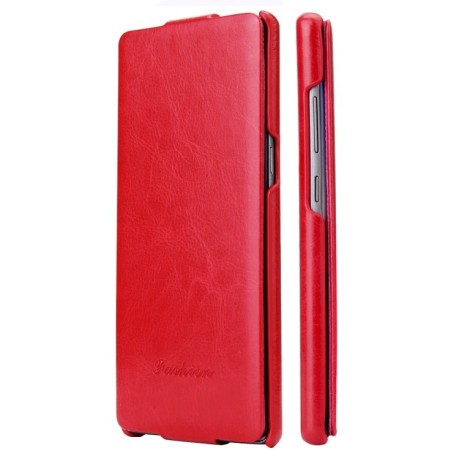 Кожаный флип-чехол Fierre Shann Retro Oil Wax Texture на Samsung Galaxy Note 8 - красный