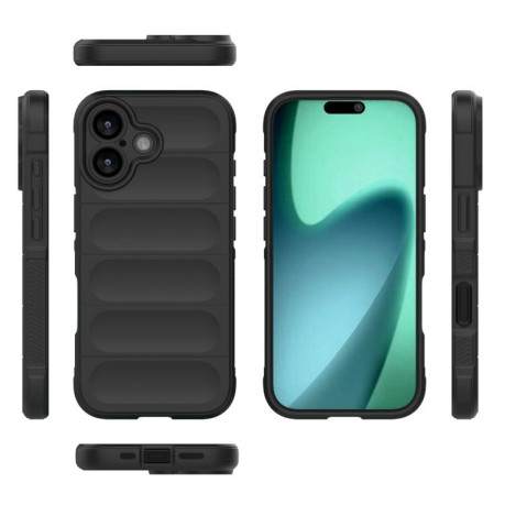 Силиконовый чехол Magic Flannel для iPhone 17 - черный
