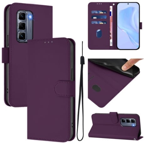 Чехол-книжка Skin Feel Solid Color Leather для Infinix Hot 50 Pro+ - фіолетовий