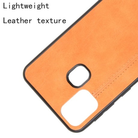 Ударозащитный чехол Sewing Cow Pattern на Samsung Galaxy M31 - оранжевый