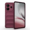 Силиконовый чехол Magic Flannel для Xiaomi Redmi Note 14 4G 164.84mm - винно-красный