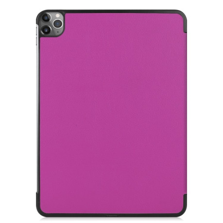 Чехол-книжка Custer Pattern на iPad Pro 12.9 inch 2021/2020 -фиолетовый