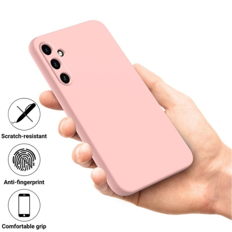 Силиконовый чехол Solid Color Liquid Silicone на Samsung Galaxy A35 5G - розовый