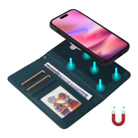 Чохол-книжка BETOPNICE BN-005 2 in 1 Detachable Imitate Genuine Leather для iPhone 16 - синій