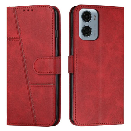 Чохол-книжка Stitching Calf Texture для Motorola Moto G05 - червоний