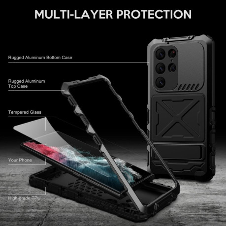 Противоударный чехол R-JUST Life Waterproof для Samsung Galaxy S24 Ultra 5G - черный