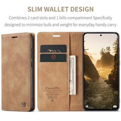 Чохол-книжка CaseMe-013 Multifunctional на Xiaomi Poco X7 Pro - коричневий