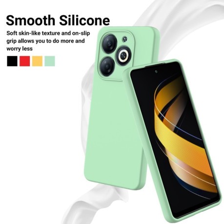Силиконовый чехол Solid Color Liquid Silicone на Infinix Smart 8 HD / Smart 8 Pro - зеленый