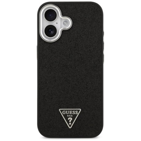 Оригінальний чохол Guess Glitter Triangle Logo з MagSafe на iPhone 17 - Black