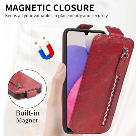 Фліп-чохол Zipper Wallet Vertical для Samsung Galaxy A33 5G - червоний