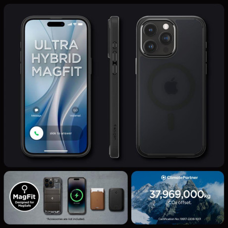 Оригінальний чохол Spigen Ultra Hybrid (Magsafe) для iPhone 15 Pro Max-Frost Black
