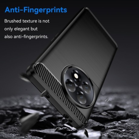 Чохол Brushed Texture Carbon Fiber на OnePlus 11R / Ace 2 - чорний