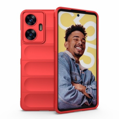 Силіконовий чохол Magic Flannel для Realme C55 4G - червоний