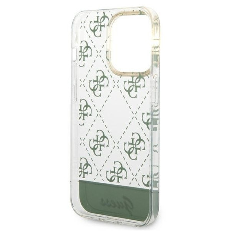 Оригінальний чохол Guess 4G Pattern Script для iPhone 14 Pro Max - khaki 