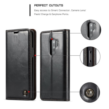 Шкіряний чохол-книжка CaseMe 003 Series на Galaxy S9 Plus - чорний