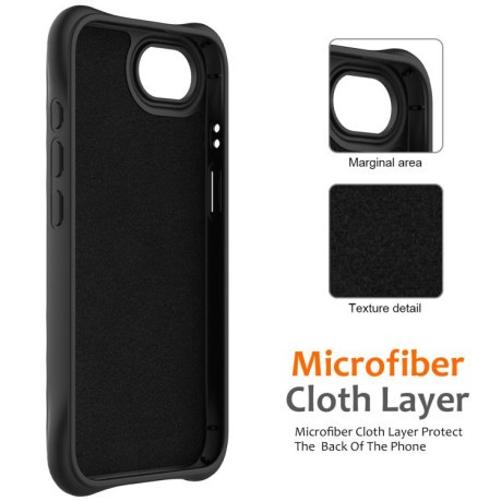 Чохол протиударний Wave Texture MagSafe Magnetic Liquid Silicone для iPhone 16e - чорний