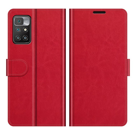 Чехол-книжка Texture Single на Xiaomi Redmi 10 - красный