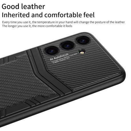 Протиударний чохол GKK TPU + PU Full Coverage для Samsung Galaxy S24 5G - черный