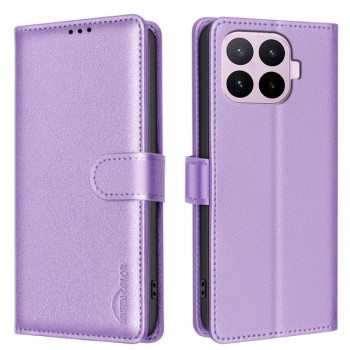 Чохол-книжка Litchi Texture RFID Anti-theft Leather на Xiaomi 17T 5G — фіолетовий