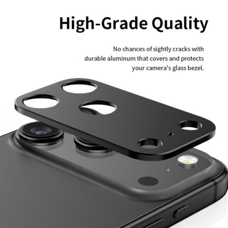 Защитное стекло на камеру Kalebol Metal Hollow Lens Protection Ring на iPhone Air - черное