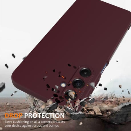 Силиконовый чехол Shockproof Silicone с Magsafe на Samsung Galaxy A17 5G - коричневый