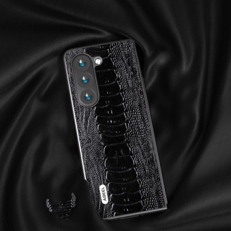Протиударний шкіряний чохол Genuine Leather Weilai Series Samsung Galaxy Fold 5 - чорний