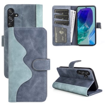 Чохол-книжка Stitching Horizontal Flip Leather для Samsung Galaxy M55 5G - синій