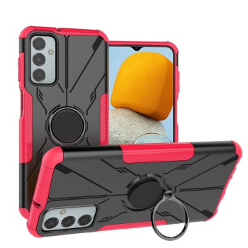 Противоударный чехол Machine Armor Bear для Samsung Galaxy F23 / M23 5G - пурпурно-красный