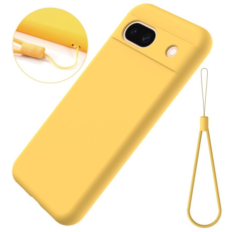 Силіконовий чохол Solid Color Liquid Silicone для Google Pixel 8a - жовтий