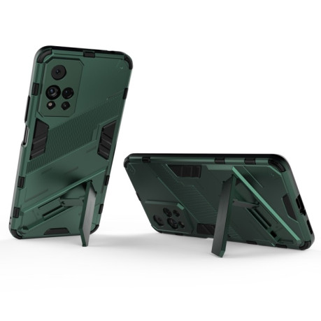 Противоударный чехол Punk Armor для Xiaomi Redmi Note 11 Pro 5G (China)/11 Pro+ - зеленый