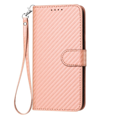 Чохол-книжка Carbon Fiber Texture на Vivo Y51/Y31 4G/Y53s 4G/Y51a YX0070 - рожевий