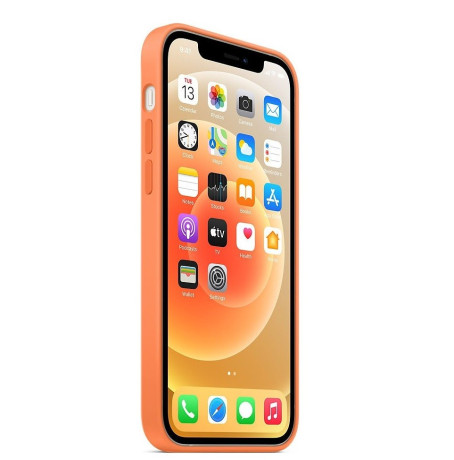 Силіконовий чохол Silicone Case Kumquat на iPhone 12 Pro Max (без MagSafe) - преміальна якість