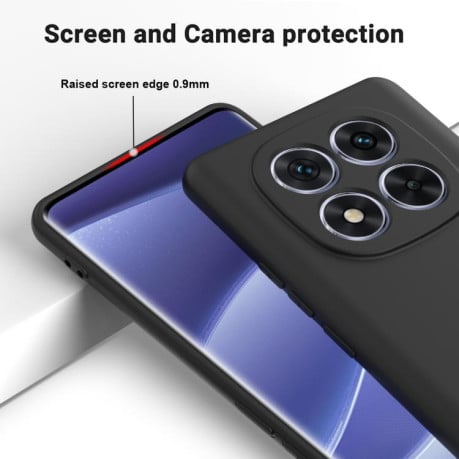 Силиконовый чехол Solid Color Liquid Silicone для Redmi Note 15 Pro 4G Global 163.2mm — чёрный