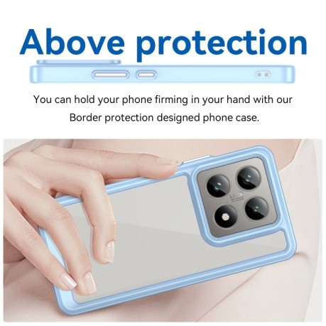 Противоударный чехол Colorful Acrylic Series для Xiaomi 14T - синий