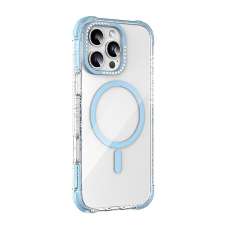 Протиударний чохол Mutural Blink Series Glitter Edge MagSafe Magnetic для iPhone 16 Pro Max - синій