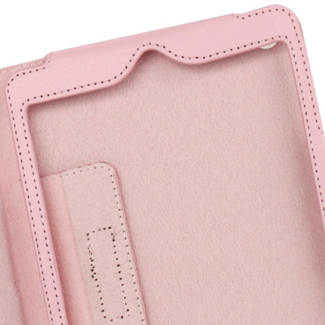 Чехол-книжка Litchi Texture 2-fold на iPad mini 1 / 2 / 3 - розовый