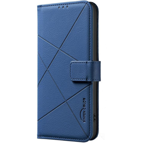Чехол-книжка Geometric Pattern RFID Leather для Infinix Note 40 Pro 4G / 40 Pro+ 5G - синий