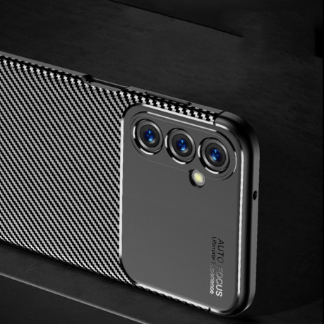Противоударный чехол Carbon Fiber Texture для Samsung Galaxy M14 5G - черный