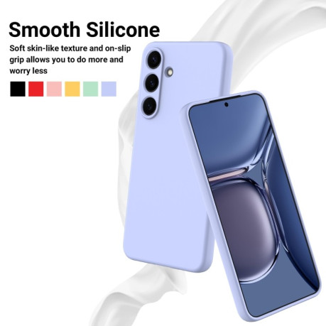 Силіконовий чохол Solid Color Liquid Silicone  для Samsung Galaxy S25+ 5G - фіолетовий