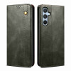Чехол-книжка Simple Wax Crazy Horse для Samsung Galaxy A35 5G - зеленый
