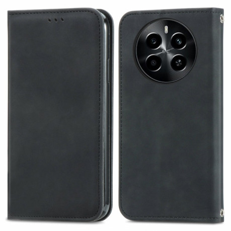 Чехол-книжка Retro Skin Feel Business Magnetic для Realme 13 5G/12 5G/12X 5G - черный