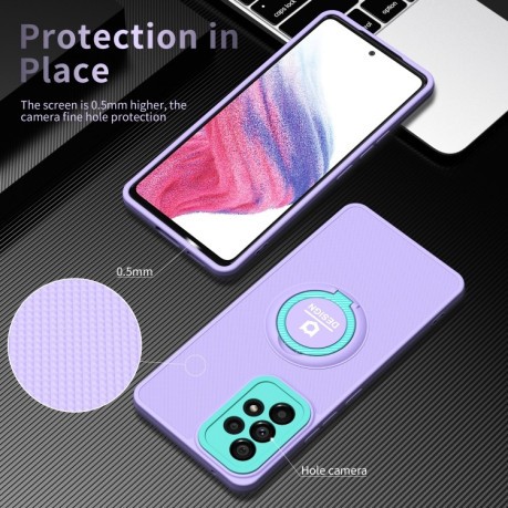 Противоударный чехол Eagle Eye Ring Holder для Samsung Galaxy A53 5G -  фиолетовый