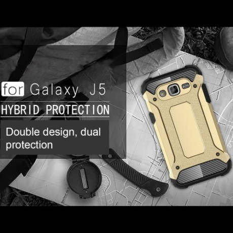 Противоударный Чехол Rugged Armor Gold для Samsung Galaxy J5/ J500
