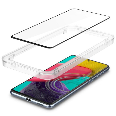 Защитное каленое стекло Spigen Alm Glass Fc для Samsung Galaxy M53 5G Black