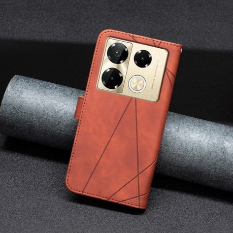 Чохол-книжка Rhombus Texture для Infinix Note 40 Pro 4G/5G/40 Pro+ 5G - коричневий