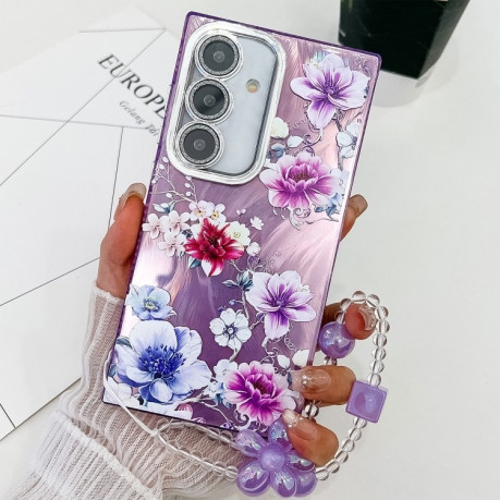Протиударний чохол Flowers and Plants Series для Samsung Galaxy S25+ 5G - Purple Flowers