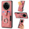 Чехол Retro Skin-feel Ring Card Wallet для 13+/13 Pro/13 Pro+ - розовый